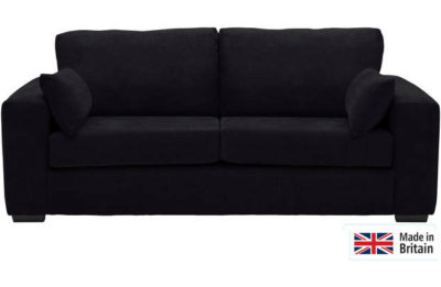 Heart of House Eton Large Fabric Sofa - Black